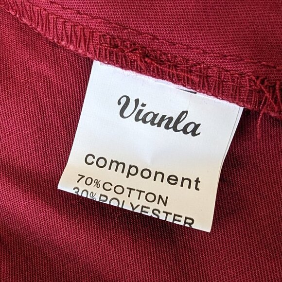 NWT Vianla retro swing dress maroon sleeveless XL vintage reproduction 1950s - Picture 8 of 10